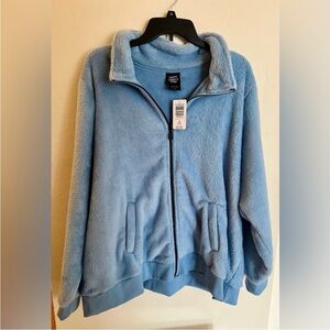 Torrid Cozy Blue Zip-Up Fleece Jacket